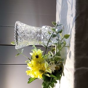 Crystal vase 5.5in footed